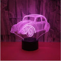 Modern acrylic LED table lamp with remote control and colourful touch lighting on black base