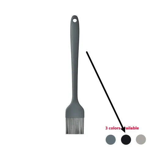 12 piece silicone kitchenware set with rotating storage bucket containing ladle spatula and clips