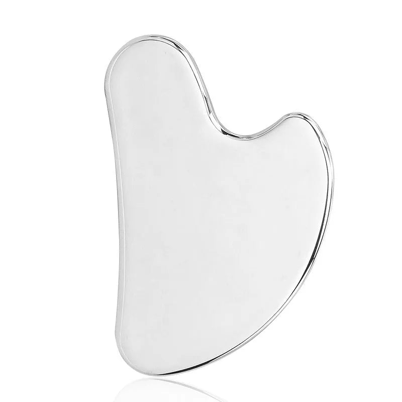 3cm stainless steel facial massage tool with roller and scraping plate components