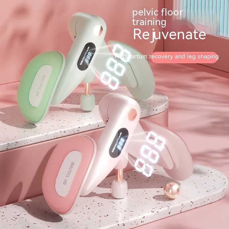 Pelvic floor muscle training device with digital counter in ABS spring foam material