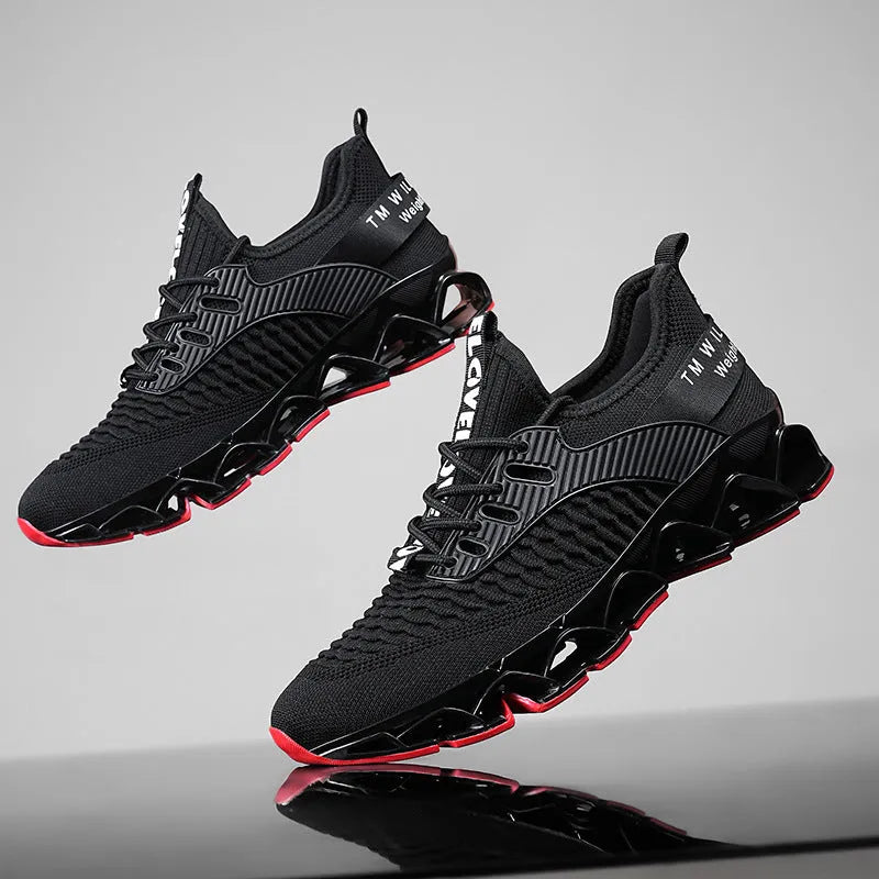 Blade Sports mesh casual running shoes in solid colour with rubber IP TPU sole