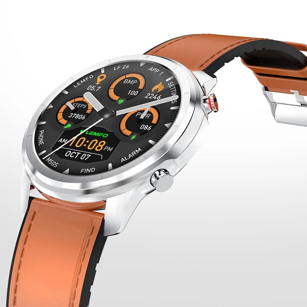 LEMFO LF26 smart bracelet showing 1.3-inch touchscreen on wrist