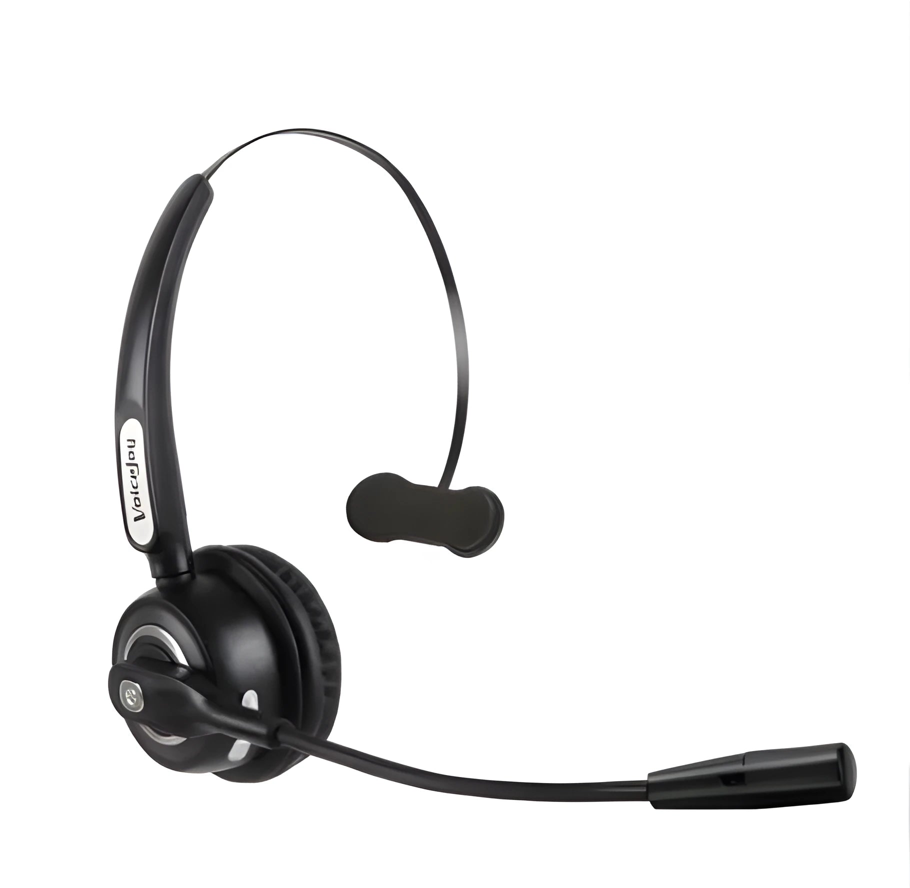 Truck driver Bluetooth headset with microphone featuring noise cancellation technology for office use