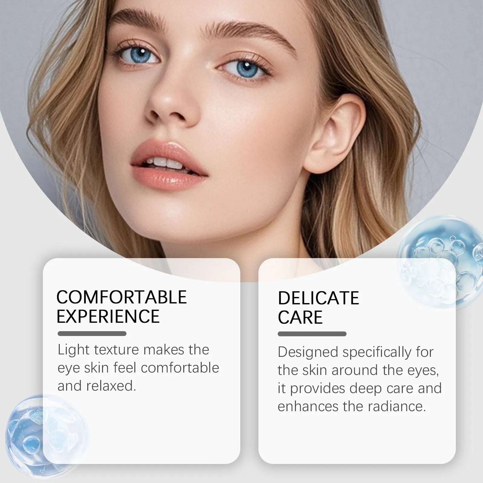 20g moisturising eye cream tube with ceramide EOS formula for gentle eye skin care