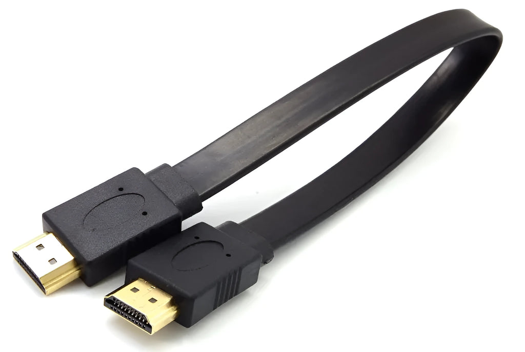 Flat HDMI cable with 1080P support and 1.4 version compatibility in multiple length options