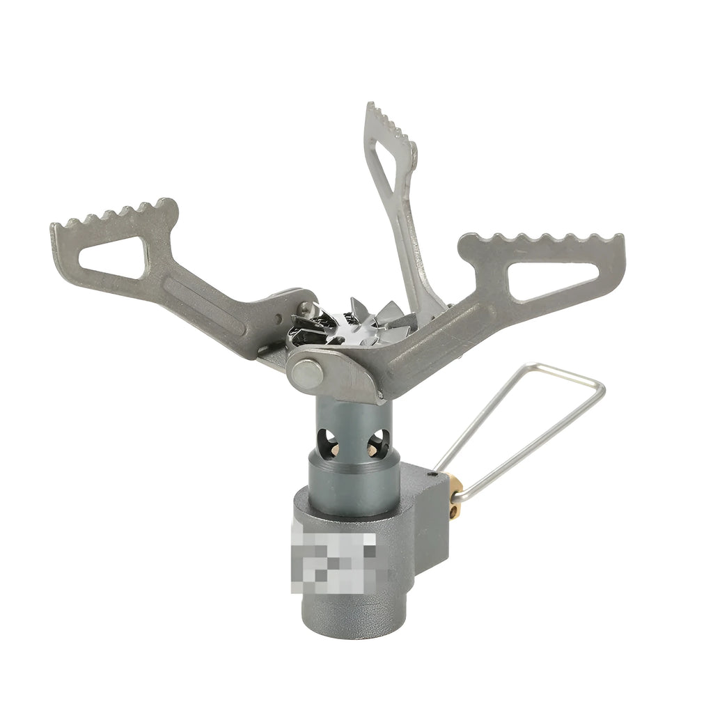Portable camping gas stove with compact design for outdoor use