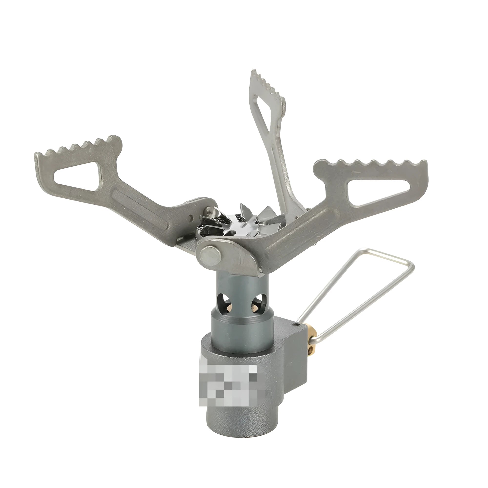 Portable camping gas stove with compact design for outdoor use