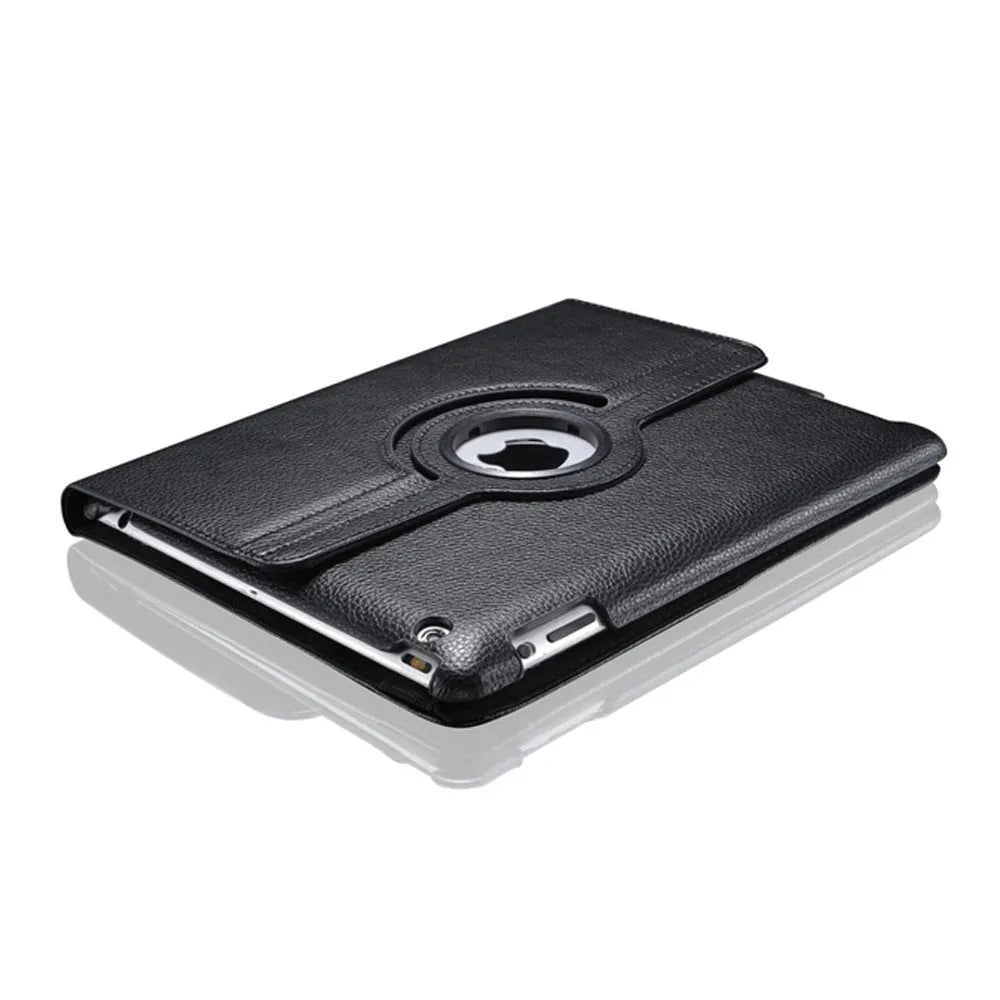 PU leather case for iPad 2 3 4 with sleep function, available in multiple colours, white exterior visible