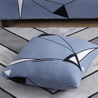 Super stretchable geometric abstract pattern sofa slipcover on three-seater sofa 190-230cm