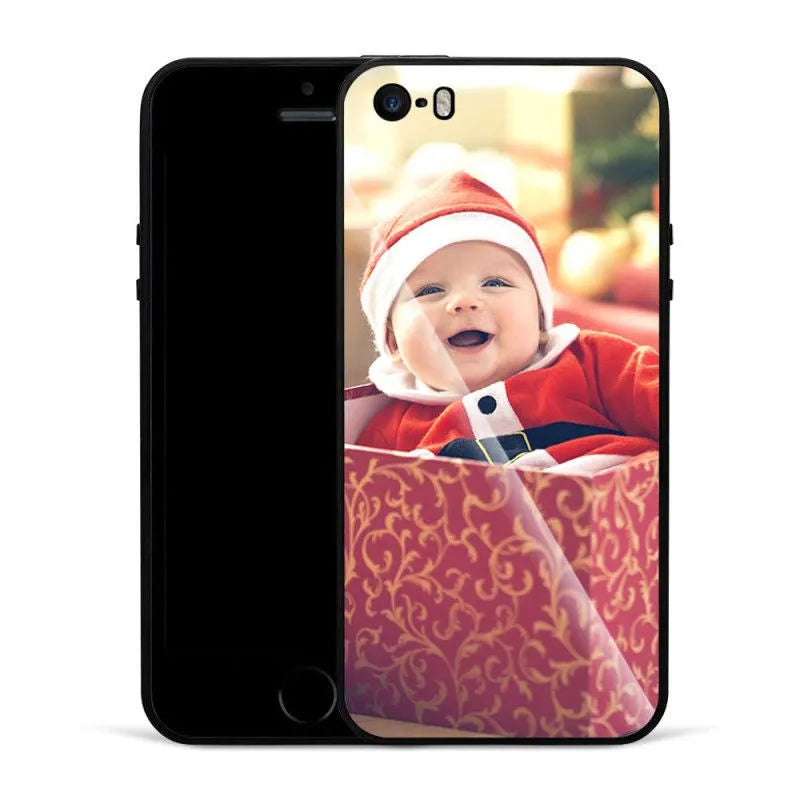Slim patterned hard case for iPhone with raised camera edge and precise button cutouts.