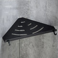 Black space aluminium wall mount triangle bathroom shelf, 30x22cm