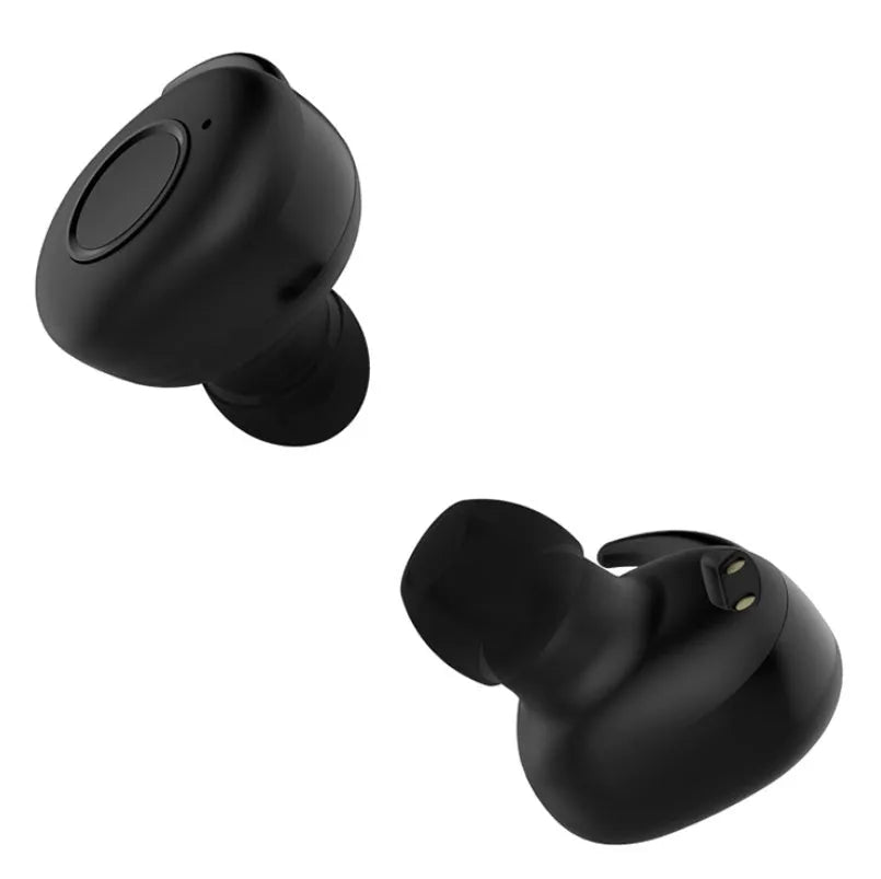 Wireless Bluetooth earbuds noise reduction HiFi stereo mini in-ear sports headphones, black colour