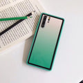 Rainbow glitter phone case for Huawei smartphones showing dual-material TPU and PC construction