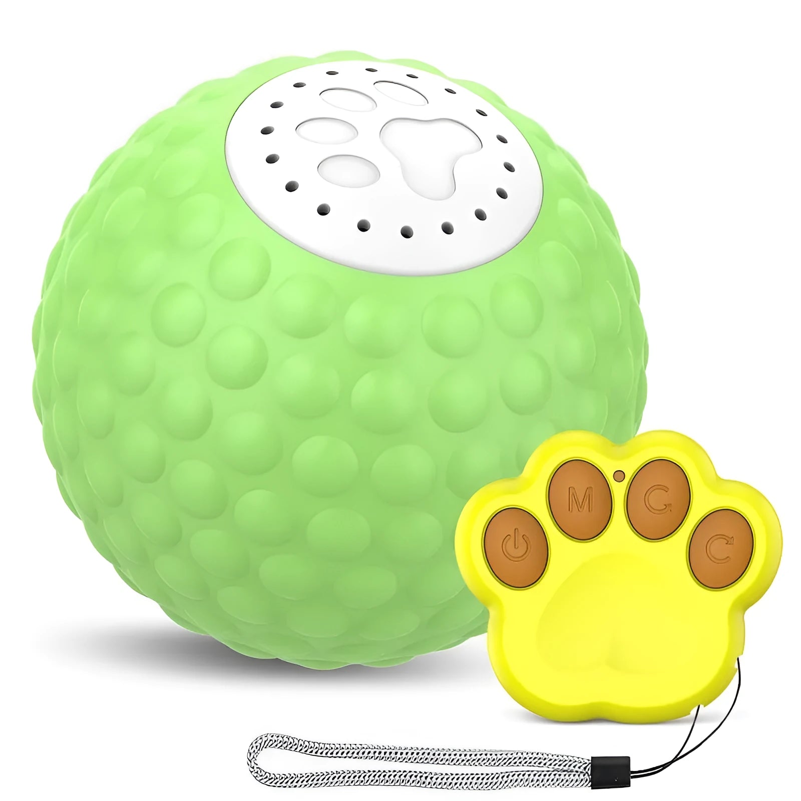 Remote control and coloured smart cat ball toy for interactive pet play