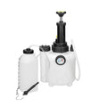 White 3-litre automotive brake fluid reservoir tool with copper and iron components