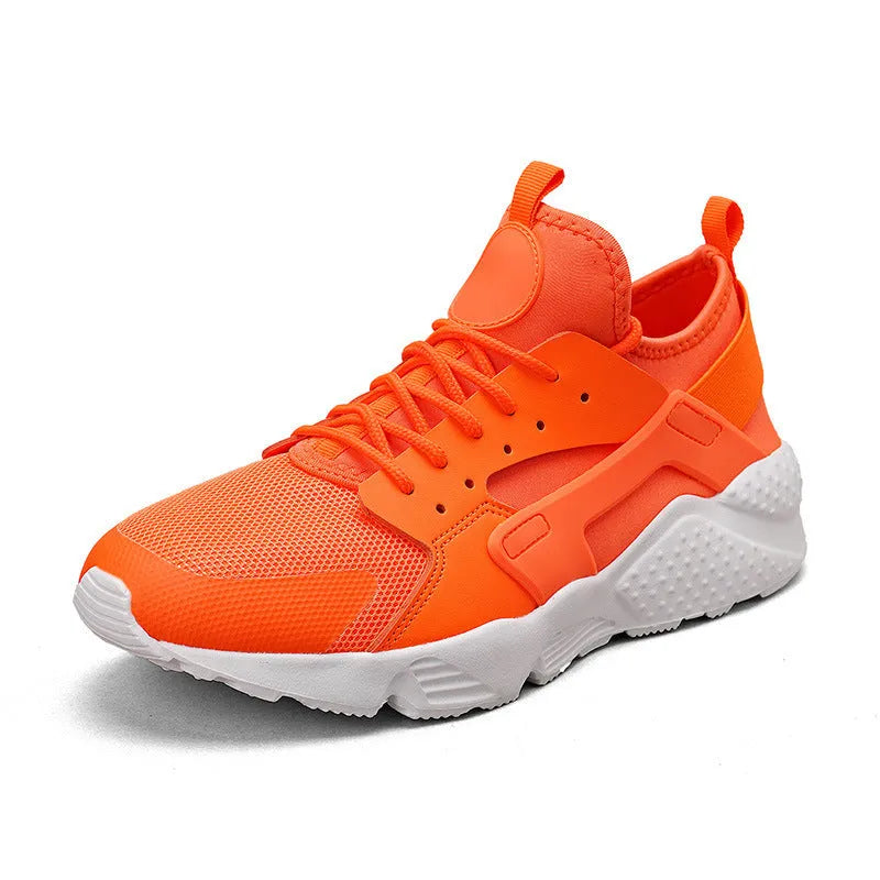 Men's low-top casual sneakers with mesh upper, round toe, and cross shoulder straps in multiple colour options