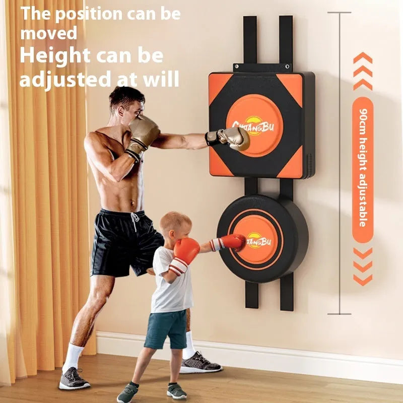 Boxing sandbag home fight wall target hanging PU punch bag with round square options and boxing gloves