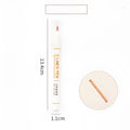 Two-colour plastic ballpoint pen for student note organisation with 0.5mm fine tip