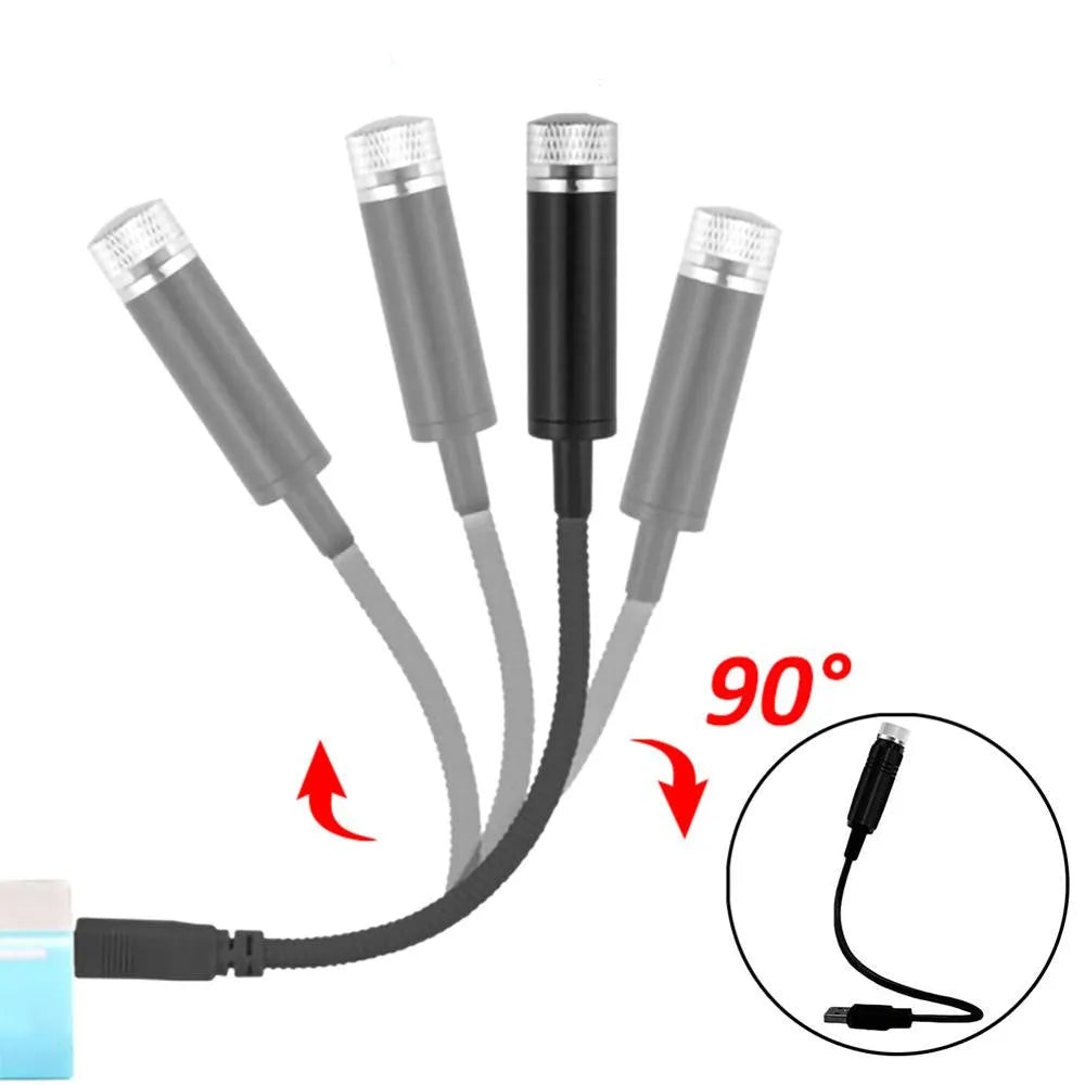 USB hose on-board star light LED car roof light in purple starry sky effect with aluminium housing for GM models