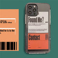 Transparent phone case with orange sticker for iPhone 11 showing back cover
