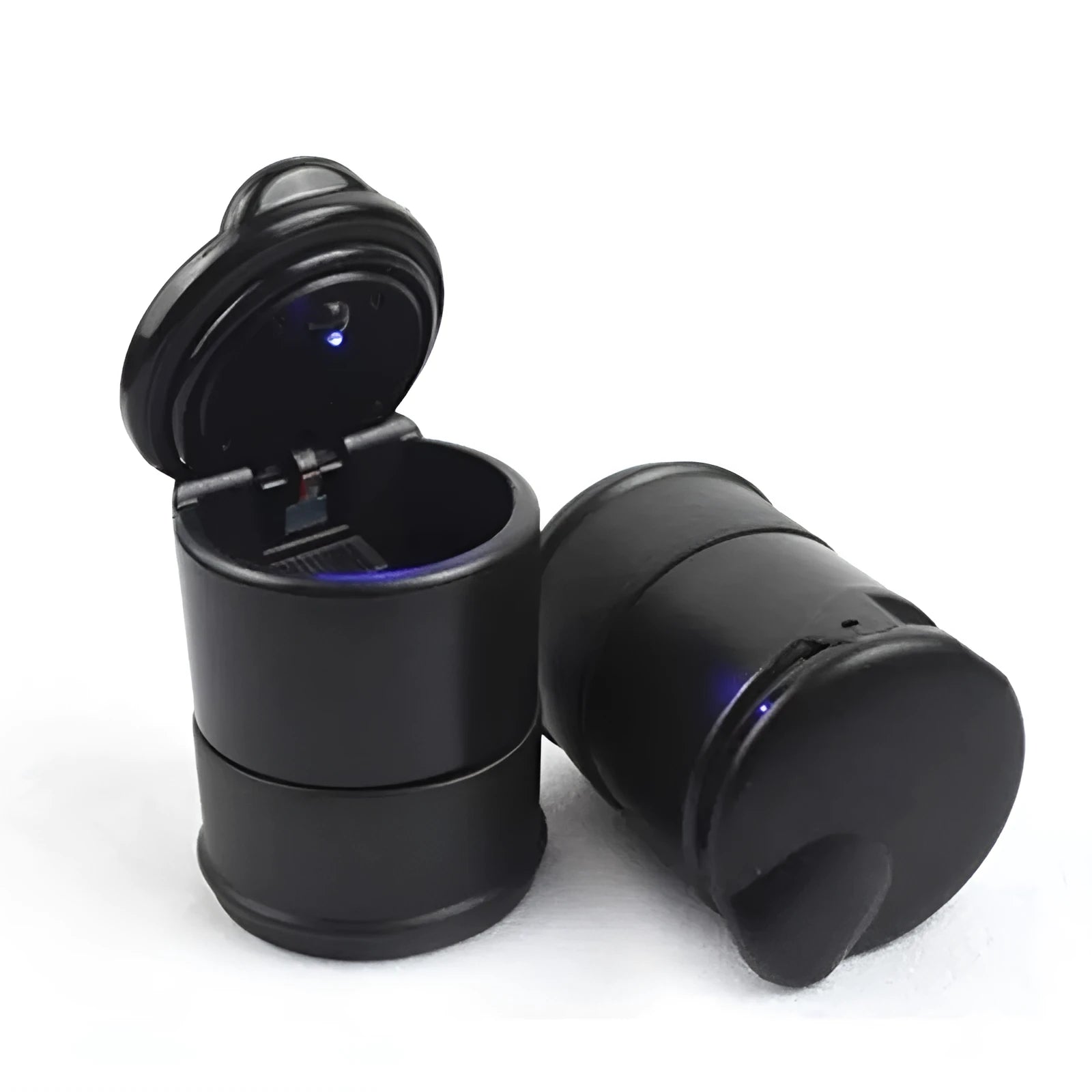 Creative LED portable multifunctional ashtray with light, flame-retardant ABS, dual-use car and home