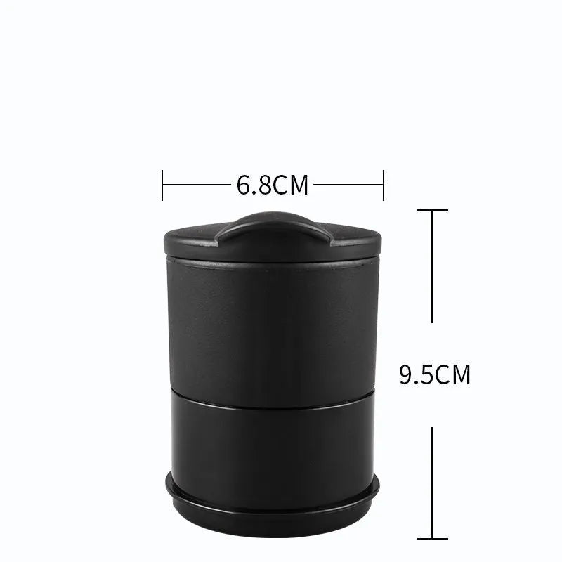 Creative LED portable multifunctional ashtray with light, flame-retardant ABS, dual-use car and home