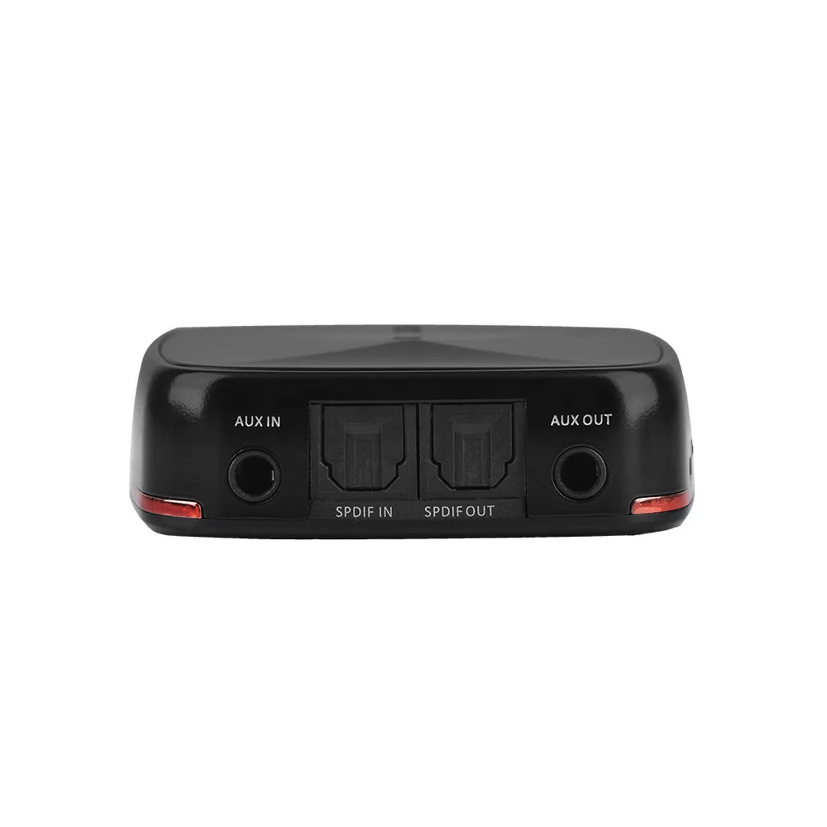 Black optical fiber Bluetooth 5.0 adapter CSR8675 with TX/RX switch and AUX and optical ports