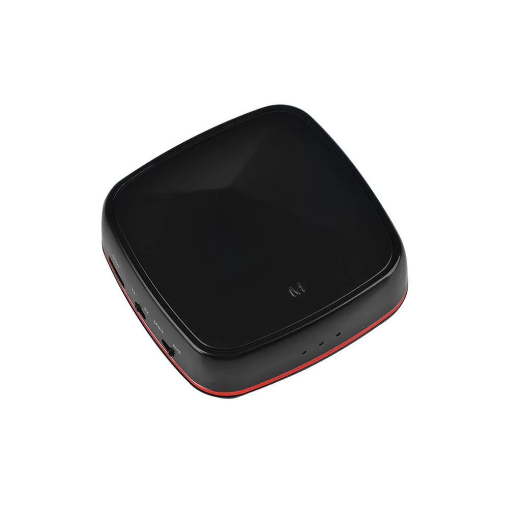 Black optical fiber Bluetooth 5.0 adapter CSR8675 with TX/RX switch and AUX and optical ports