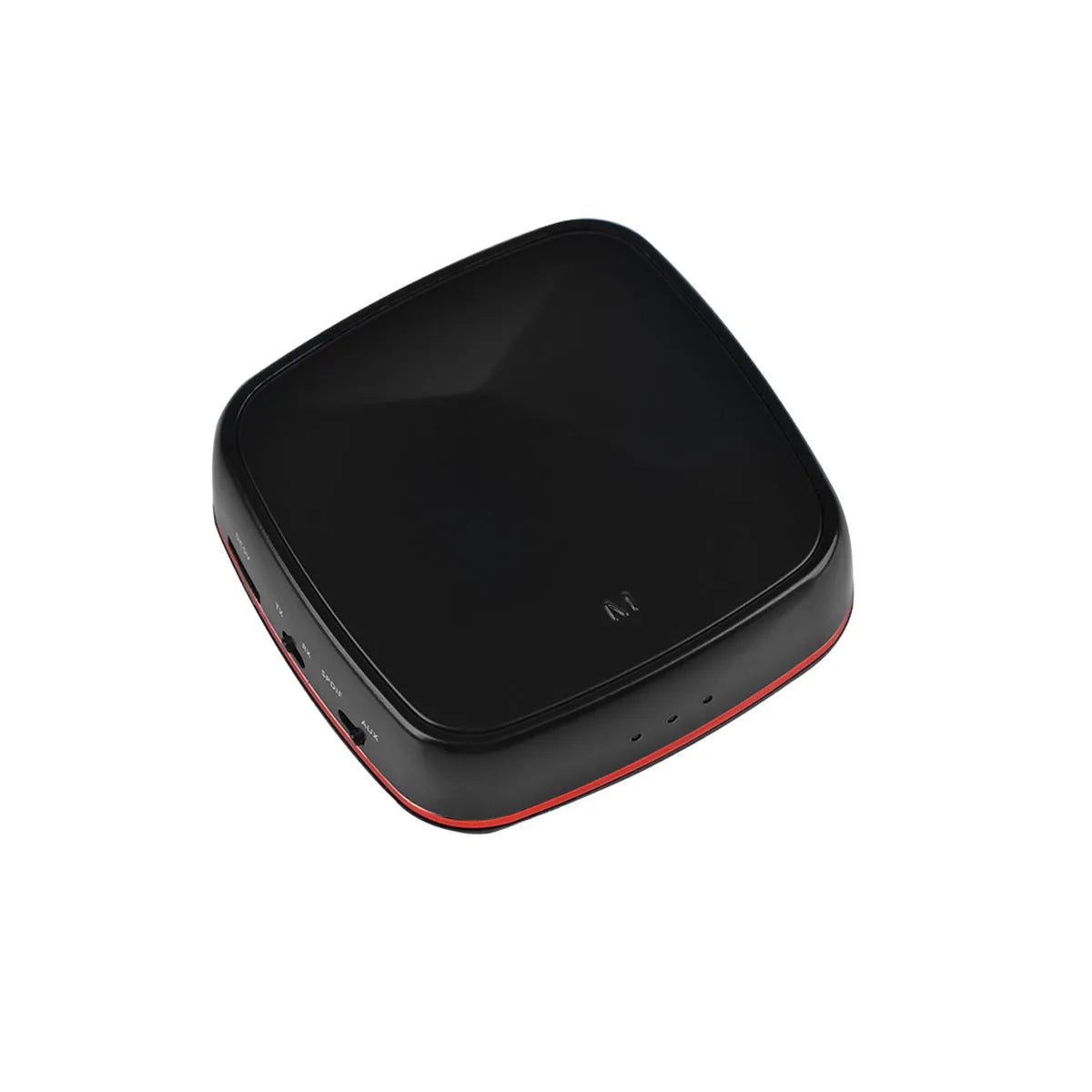 Black optical fiber Bluetooth 5.0 adapter CSR8675 with TX/RX switch and AUX and optical ports