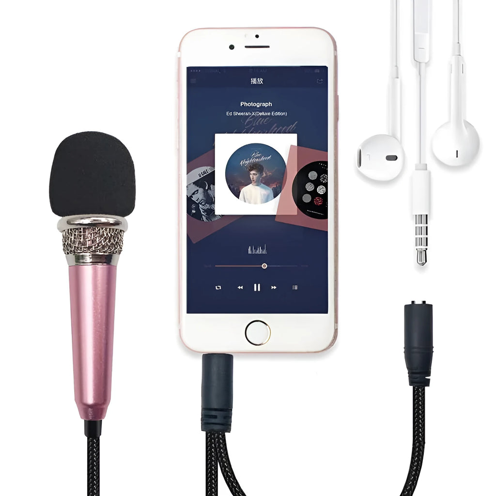 T3 mini karaoke condenser wired microphone for Android phones in four colour options