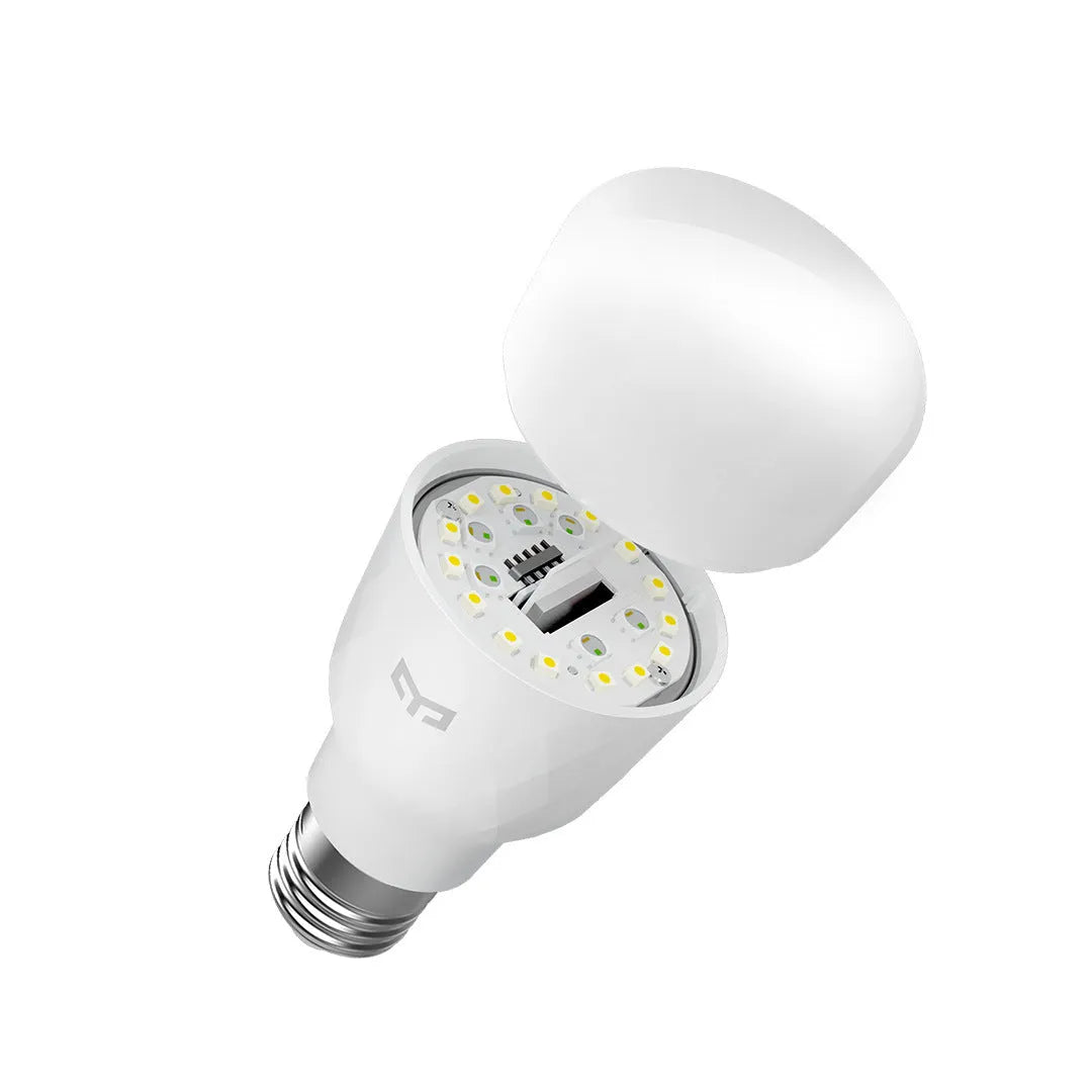 Intelligent voice control bulb white finish aluminum alloy body compact size 60x60x124mm