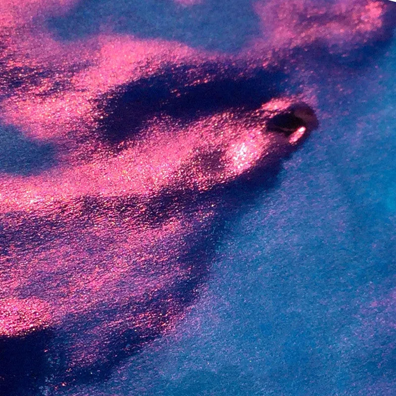 Bottle of gradient colour fountain pen ink with gold powder sheen in red tide or truffle colour
