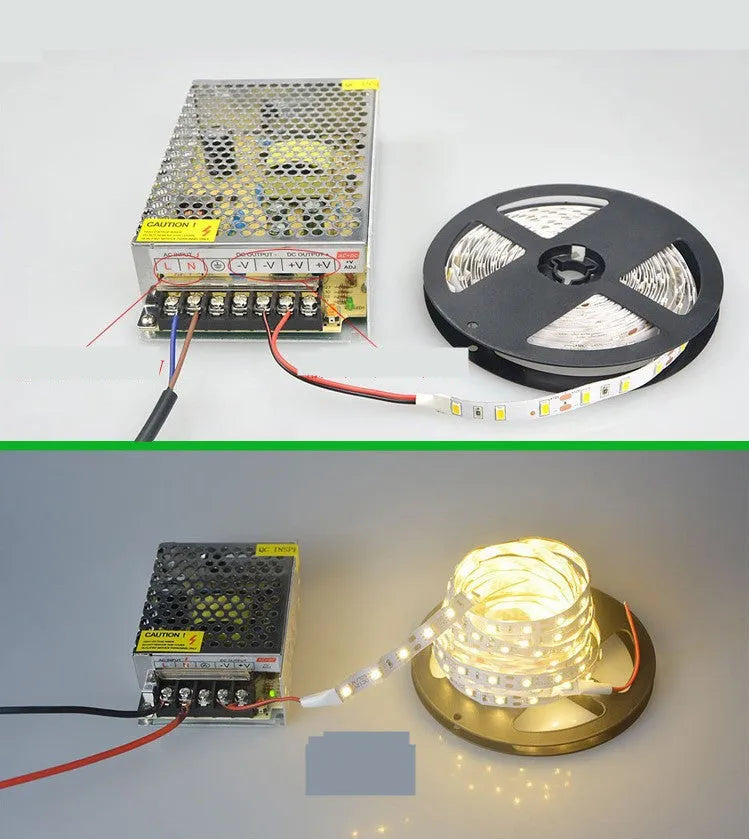 Flexible white LED soft light belt strip with 12V connection for supermarket counter display