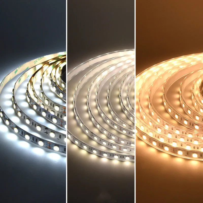 Flexible white LED soft light belt strip with 12V connection for supermarket counter display