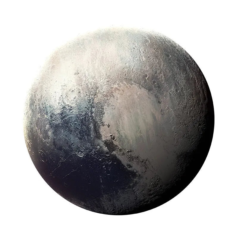 Planet pattern round mouse pad with natural rubber base and silk cloth surface, 220x220x3 mm