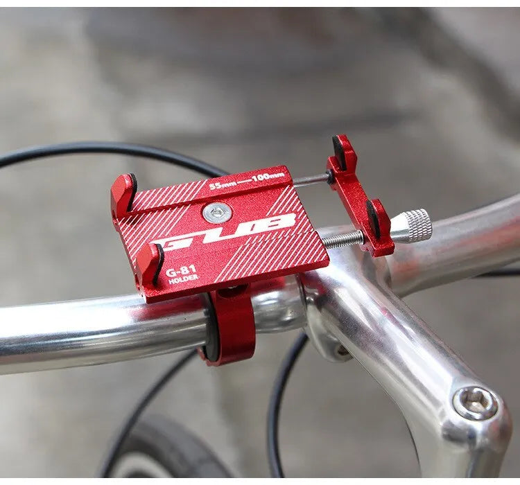 Bicycle phone holder aluminium alloy 360 degree rotating mount on handlebar with phone