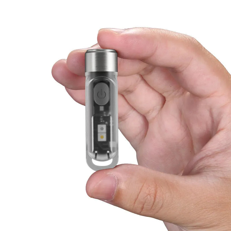 Nitecore TIKI green mini keychain LED emergency light with USB port on plastic body