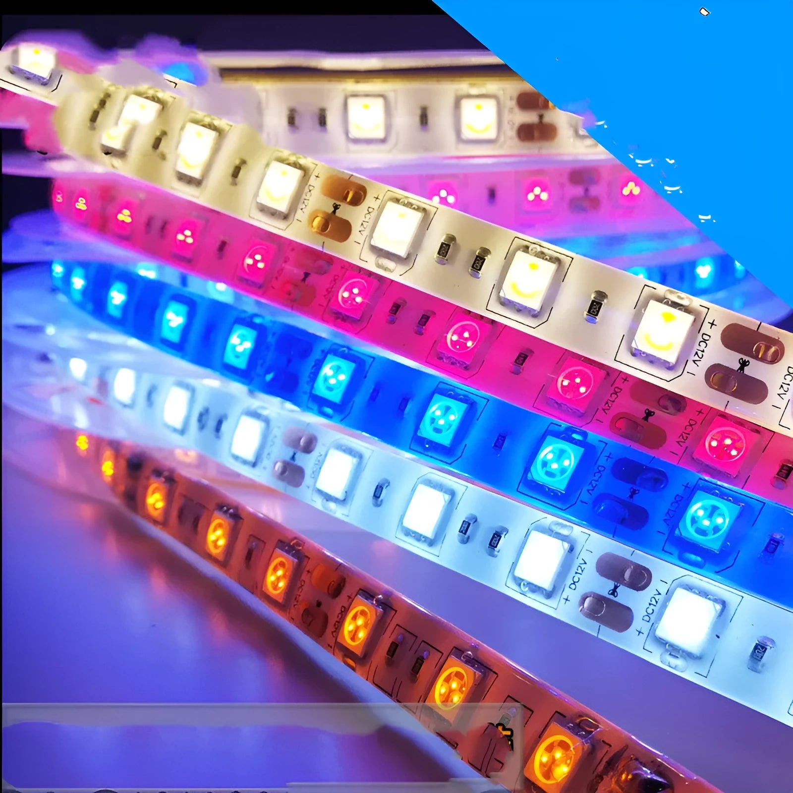 Epoxy waterproof flexible LED light strip 5050 60pcs/m outdoor counter decoration