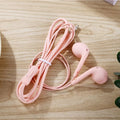 U88 Macaron wired earplug headphones with 3.5mm in-line plug and microphone in six colours