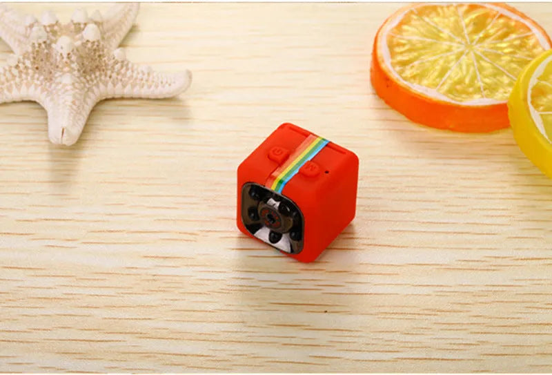 Mini 22mm cube hidden camera with frosted plastic body and lens for 1080P night vision recording