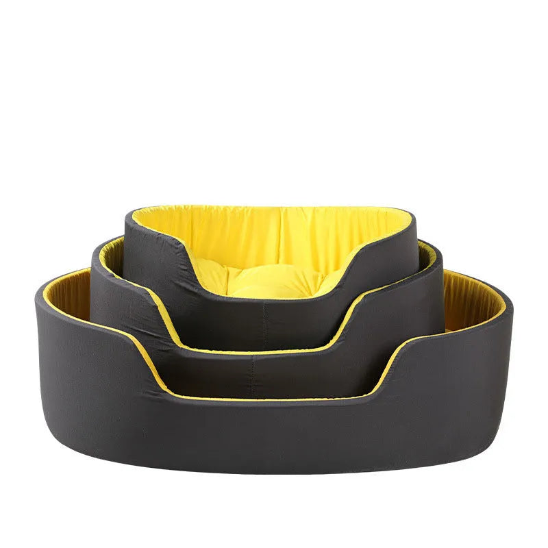 Green washable cloth pet kennel for a cat or small dog, shown in medium size.