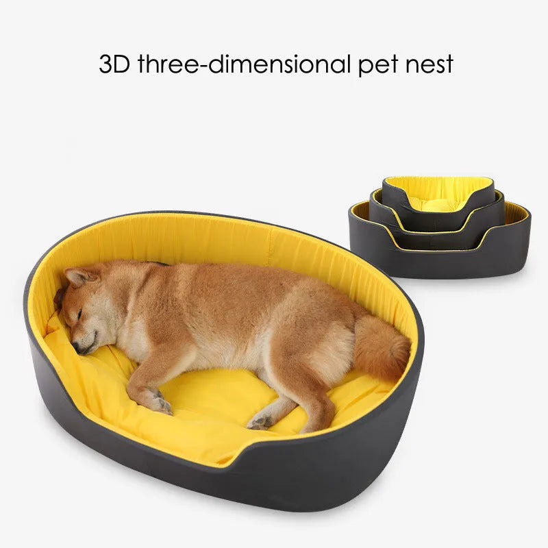 Green washable cloth pet kennel for a cat or small dog, shown in medium size.