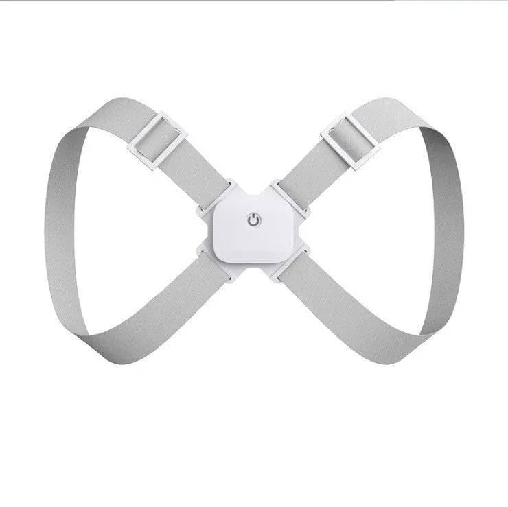 Invisible smart posture corrector with vibration alarm, grey belt, for children and adults