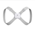 Invisible smart posture corrector with vibration alarm, grey belt, for children and adults