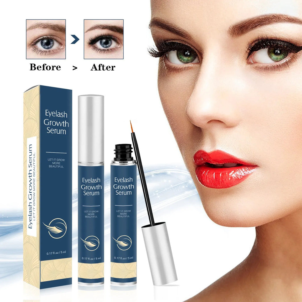 Clear eyebrow mascara tube with 5ml for thick curly brows, available in black and blue options