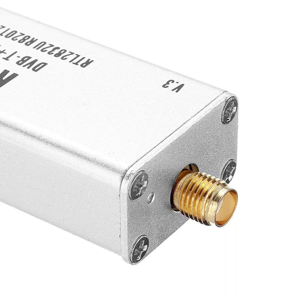 A300U black metal SDR receiver with golden SMA connector for 25MHz-1700MHz frequency coverage