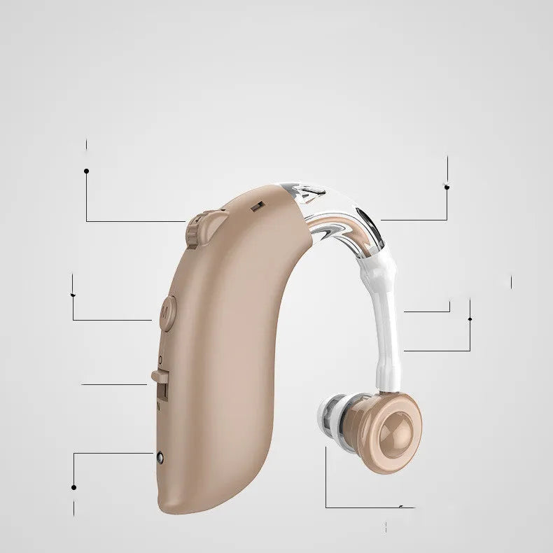 G25 charging noise reduction hearing aid amplifier in khaki with EU plug