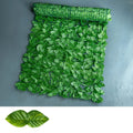 Plastic green radish leaf artificial fence net in 0.5m x 1m size with colour-printed leaf style for balcony garden decoration