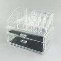 Transparent acrylic foldable storage box with 18-litre capacity for makeup organisation