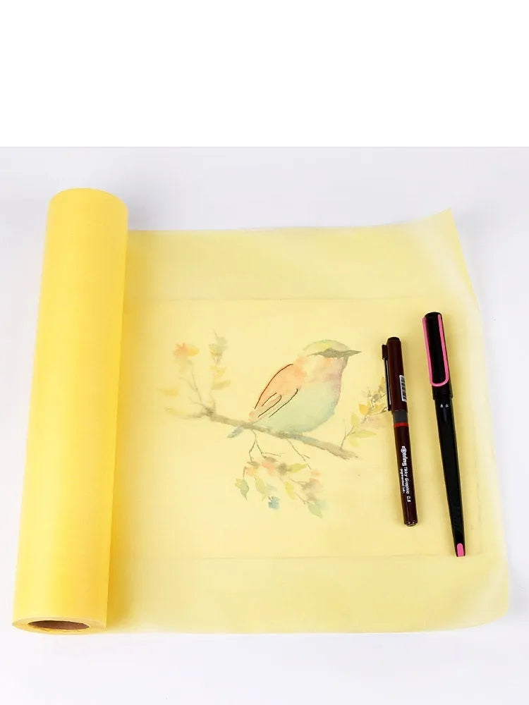 Aikale sketch scroll paper roll for drawing, rubbing and copying in white or yellow colours